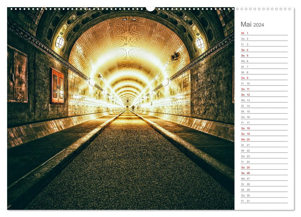 Hambourg, une perle du nord (Calvendo Premium Wall Calendar 2024) 