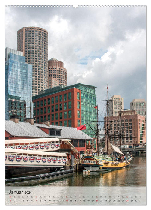 États-Unis – Boston historique (Calvendo Premium Calendrier mural 2024) 