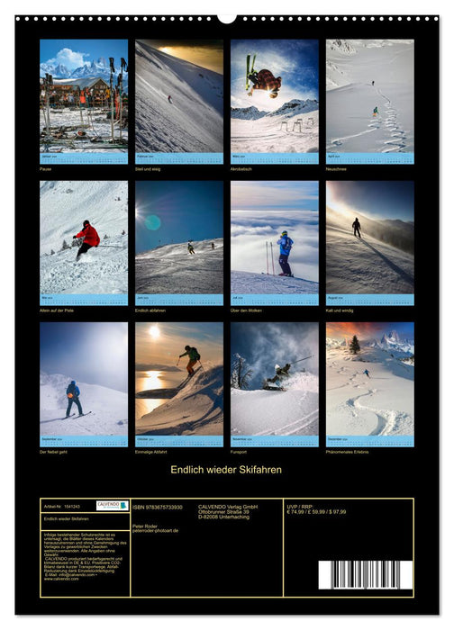 Enfin du ski à nouveau (Calvendo Premium Wall Calendar 2024) 