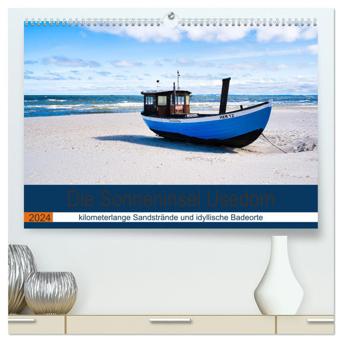 L'île ensoleillée d'Usedom (Calendrier mural CALVENDO Premium 2024) 