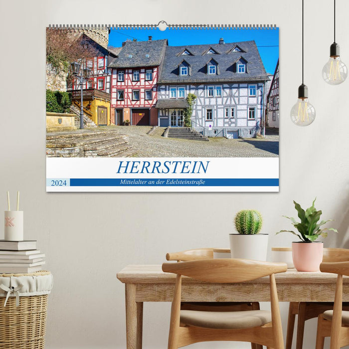 Herrstein - Mittelalter an der Edelsteinstraße (CALVENDO Wandkalender 2024)