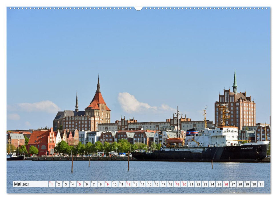 Hansestadt ROSTOCK, das Tor zur Ostsee (CALVENDO Wandkalender 2024)