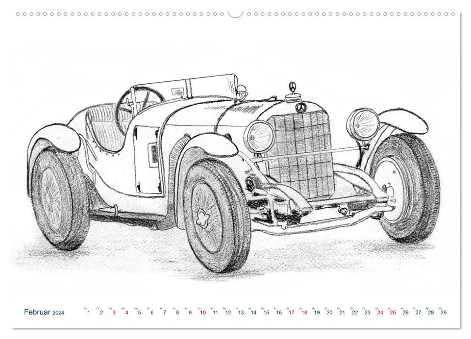 Vintage Sports Cars (CALVENDO Premium Wandkalender 2024)