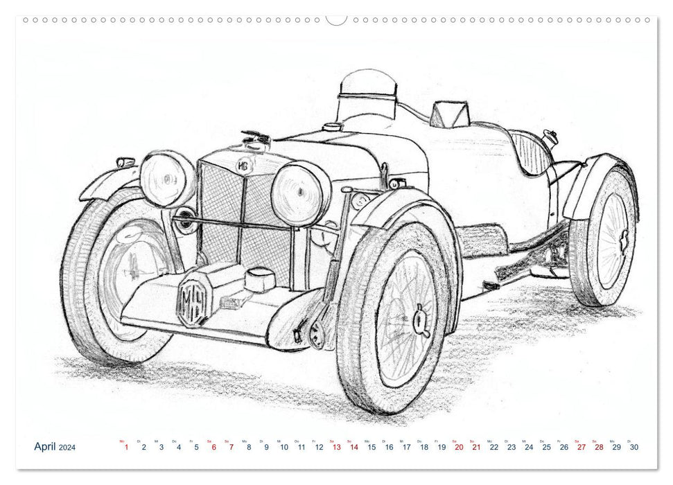 Vintage Sports Cars (CALVENDO Premium Wandkalender 2024)