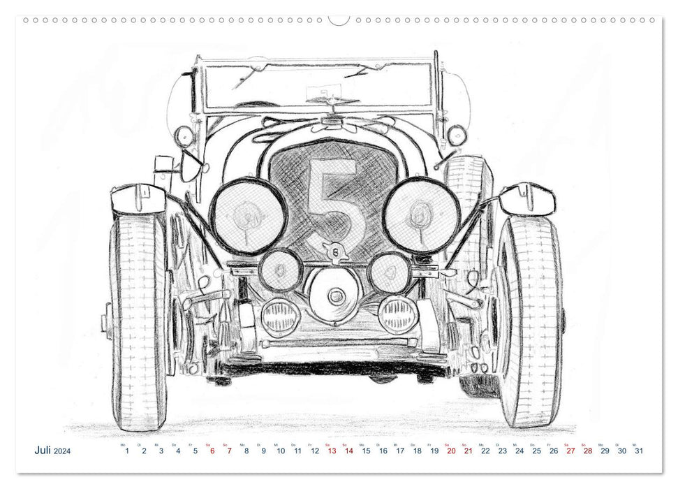 Vintage Sports Cars (CALVENDO Premium Wandkalender 2024)