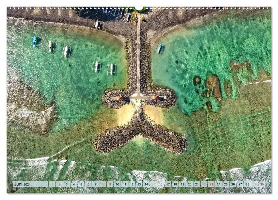 Plage avec vue sur le drone (Calendrier mural CALVENDO Premium 2024) 