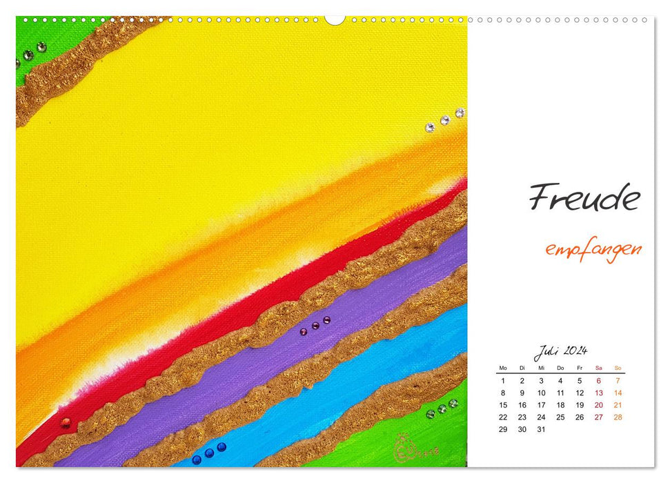 SoulFreudePictures - Des impulsions colorées pour se détendre et rêver (Calendrier mural CALVENDO Premium 2024) 