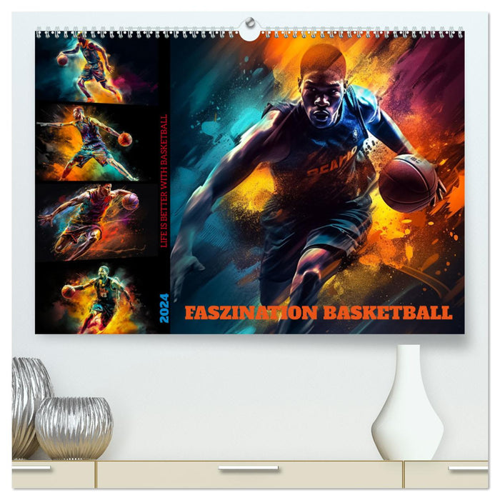 Faszination Basketball (CALVENDO Premium Wandkalender 2024)
