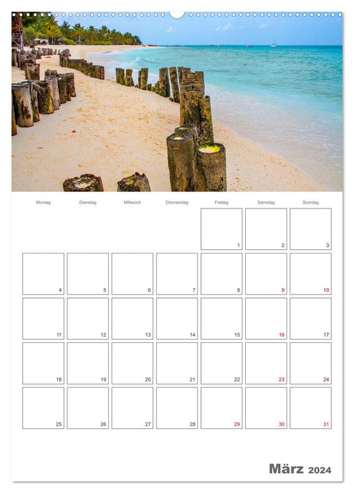 Sansibar - Reiseplaner (CALVENDO Premium Wandkalender 2024)