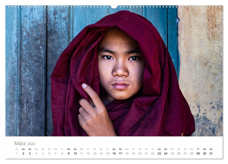 Gesichter mit Geschichten - Myanmar (CALVENDO Premium Wandkalender 2024)
