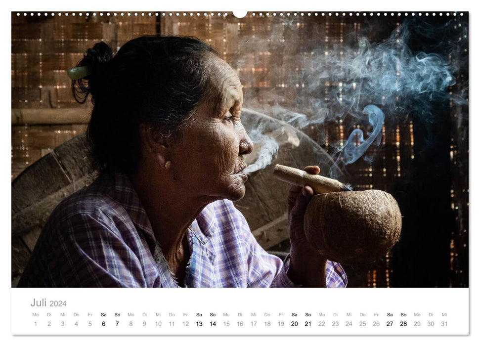 Visages avec des histoires – Myanmar (Calvendo Premium Calendrier mural 2024) 