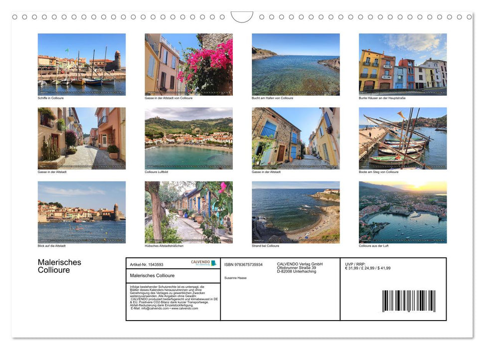 Malerisches Collioure in Südfrankreich (CALVENDO Wandkalender 2024)