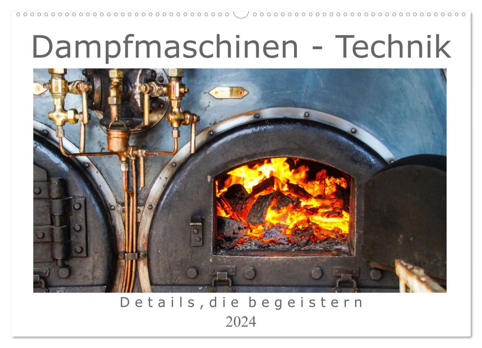 Machines à vapeur - technologie (calendrier mural CALVENDO 2024) 