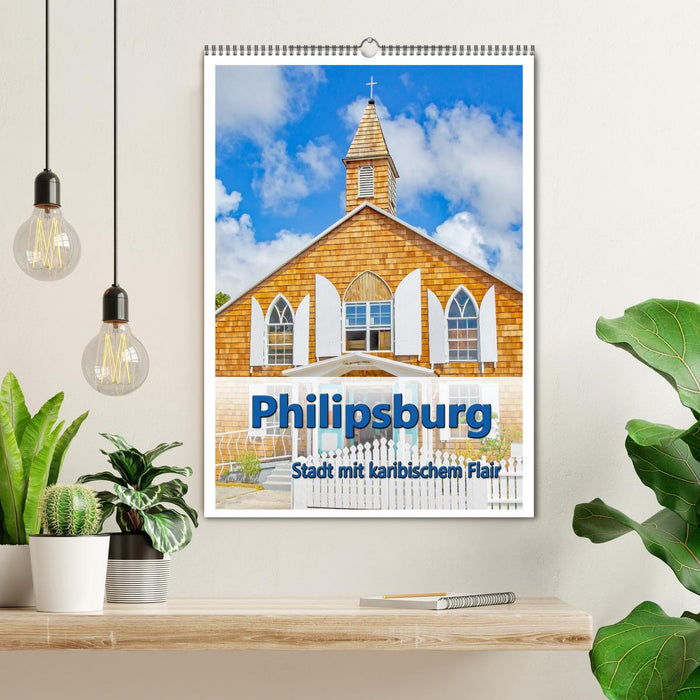 Philipsburg - ville au charme caribéen (calendrier mural CALVENDO 2024) 