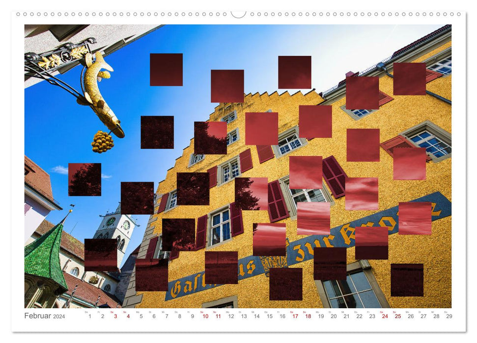 Überlingen am Bodensee - Fotografie + Geometrie (CALVENDO Wandkalender 2024)