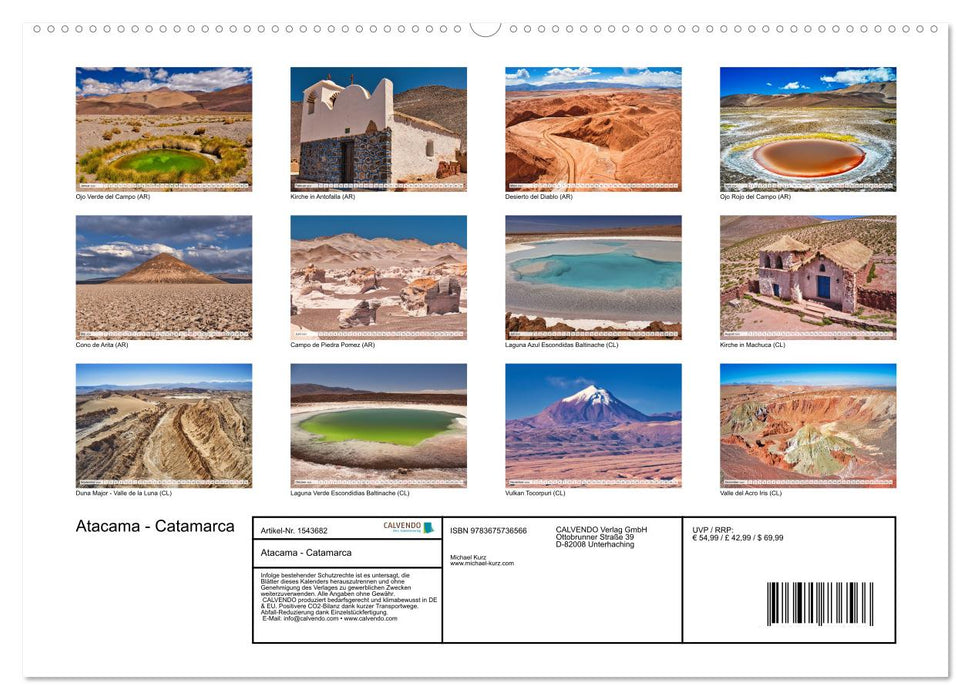 Atacama - Catamarca (CALVENDO Wandkalender 2024)