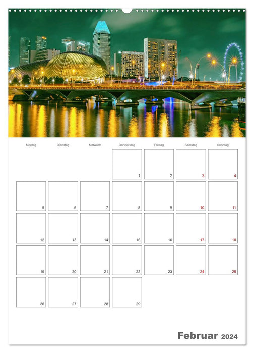 Unterwegs in Singapur (CALVENDO Wandkalender 2024)