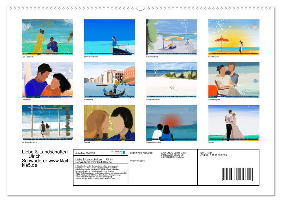 Liebe & Landschaften (CALVENDO Premium Wandkalender 2024)