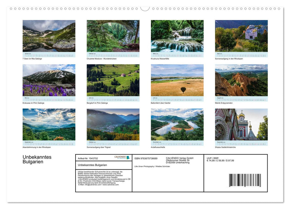 Unbekanntes Bulgarien (CALVENDO Premium Wandkalender 2024)