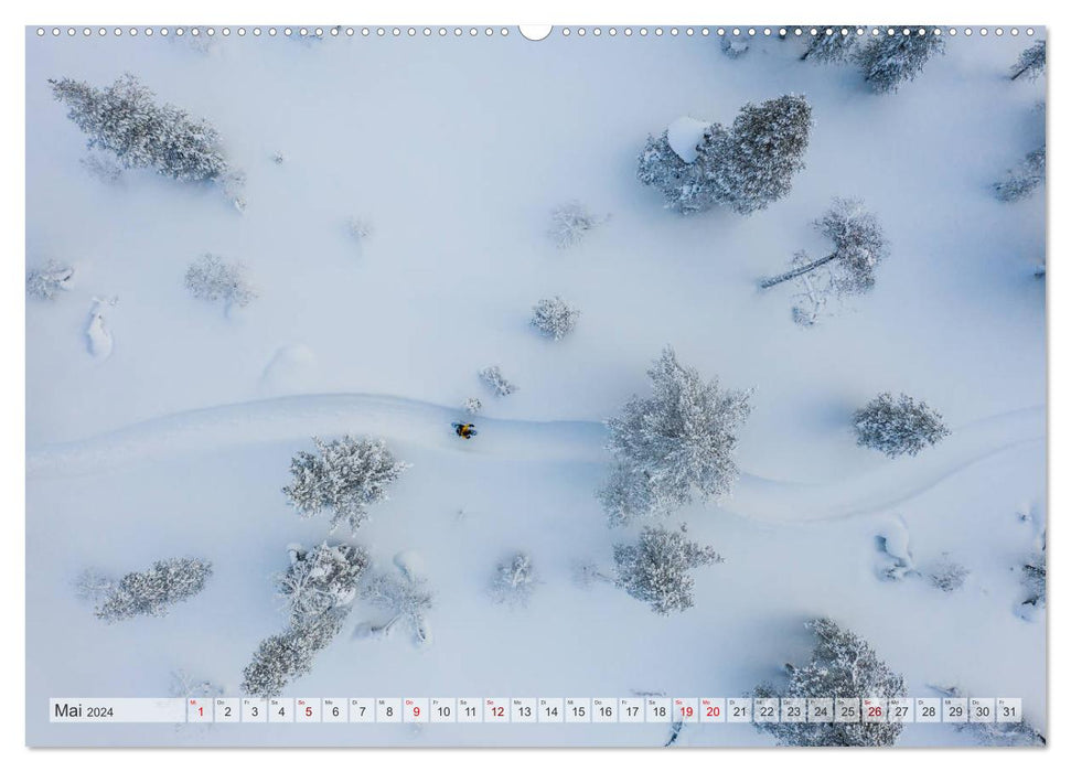 Lappland - Winterwandern Impressionen (CALVENDO Wandkalender 2024)