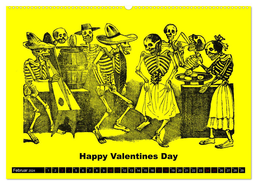 Corona-Partys und Totentänze (CALVENDO Wandkalender 2024)