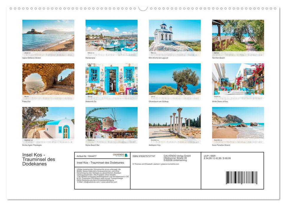 Insel Kos - Trauminsel des Dodekanes (CALVENDO Wandkalender 2024)