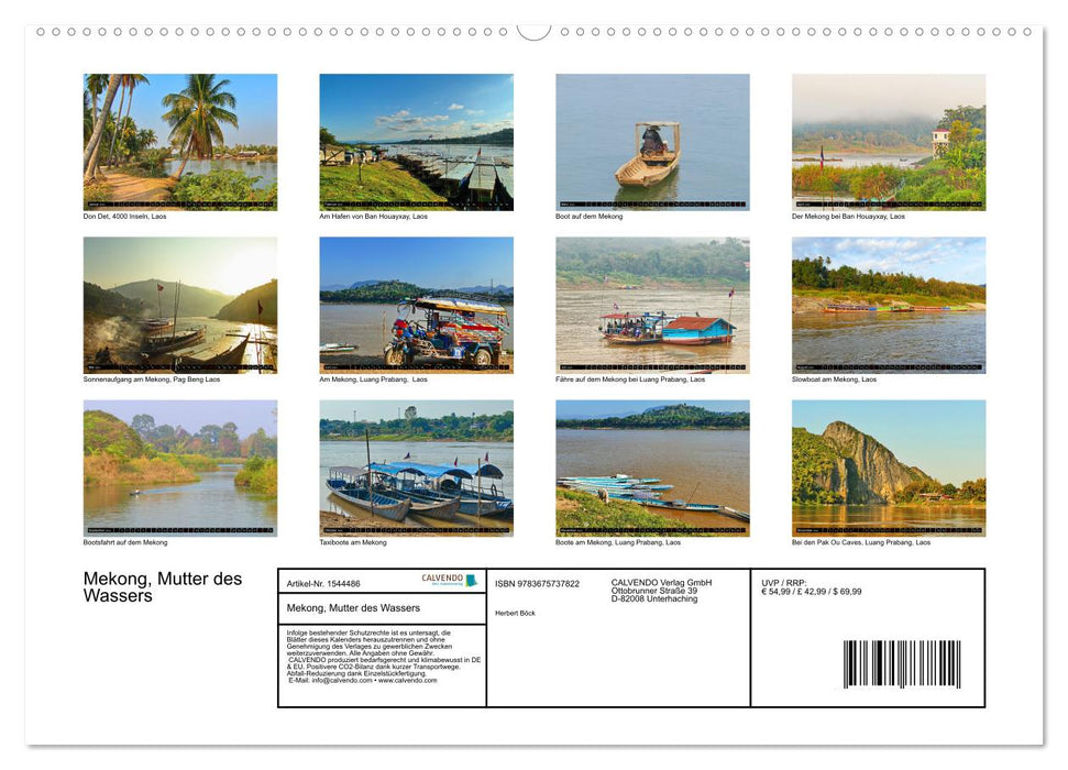 Mekong, Mutter des Wassers (CALVENDO Wandkalender 2024)