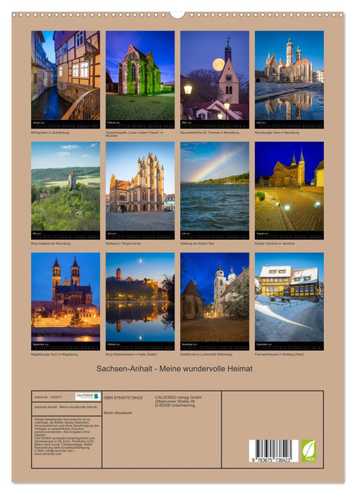 Saxe-Anhalt - Ma merveilleuse patrie (Calvendo Premium Wall Calendar 2024) 