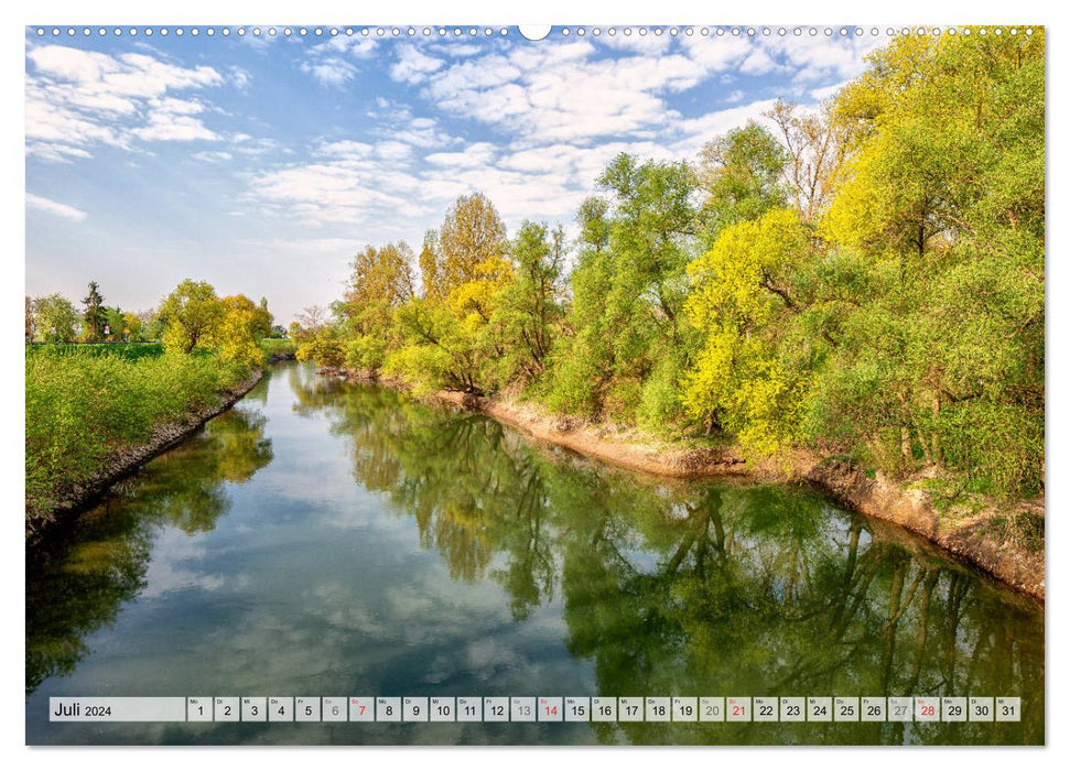 Ketsch am Rhein, vues de la ville et photos de la nature (Calendrier mural CALVENDO Premium 2024) 