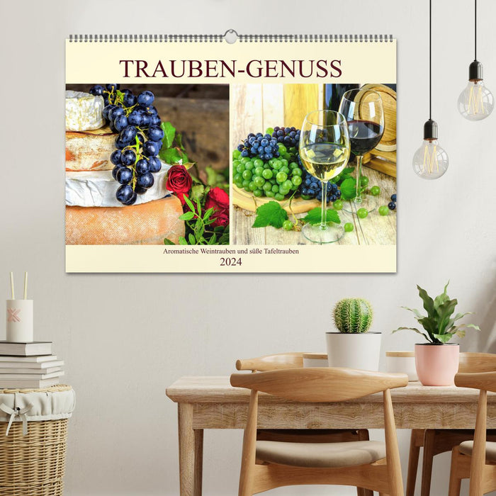Trauben-Genuss. Aromatische Weintrauben und süße Tafeltrauben (CALVENDO Wandkalender 2024)