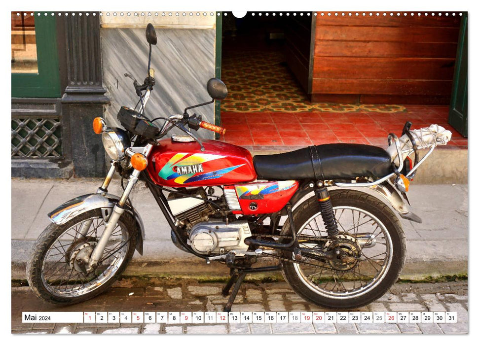Zweirad Nostalgie - YAMAHA in Kuba (CALVENDO Premium Wandkalender 2024)