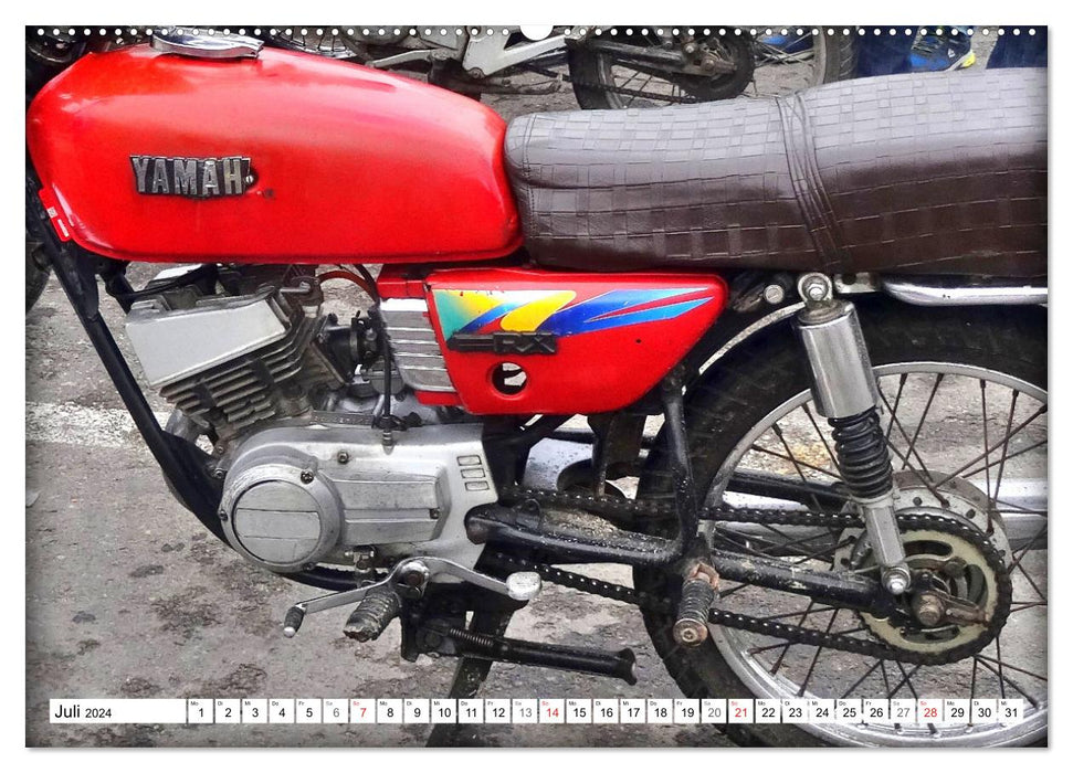 Nostalgie des deux-roues - YAMAHA à Cuba (Calendrier mural CALVENDO Premium 2024) 