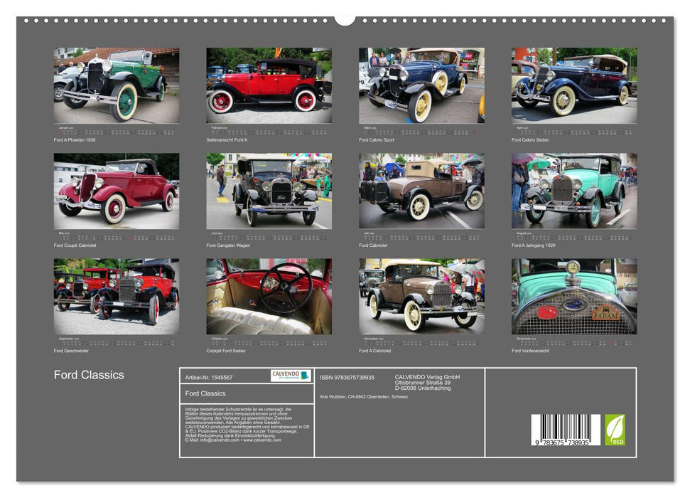 Ford Classics (CALVENDO Premium Wandkalender 2024)