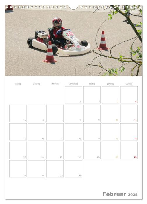 Slalom kart - gas, gas, full throttle! 2024 (CALVENDO wall calendar 2024) 