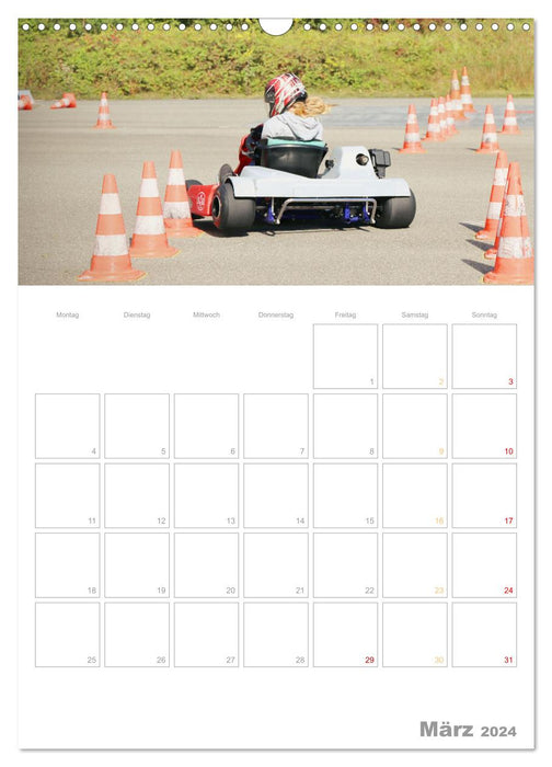 Slalom kart - gas, gas, full throttle! 2024 (CALVENDO wall calendar 2024) 