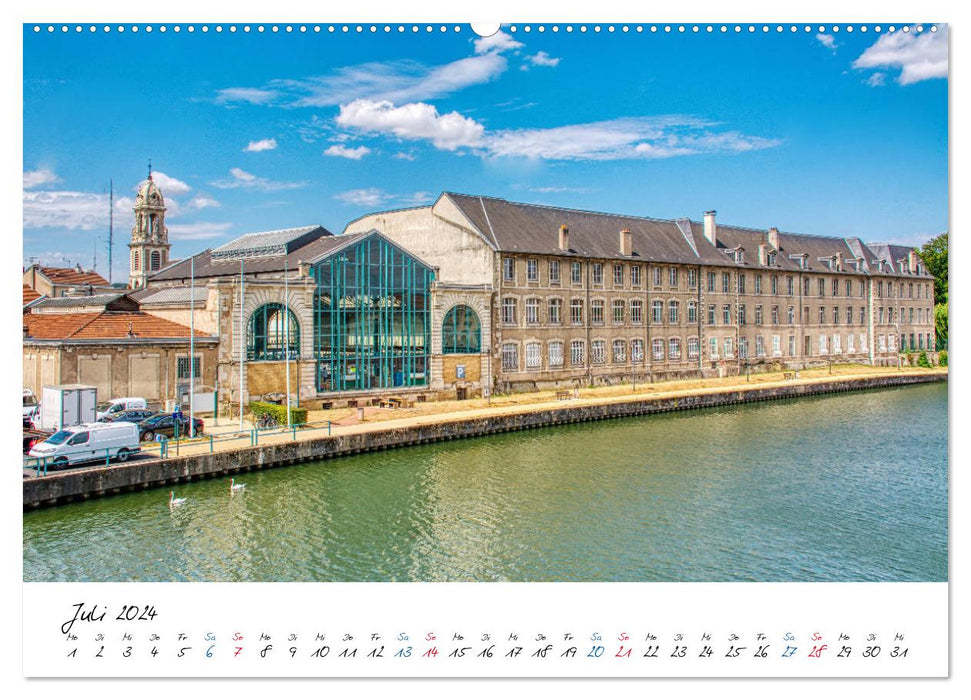 Pont-à-Mousson - au coeur de la Lorraine (Calendrier mural CALVENDO Premium 2024) 