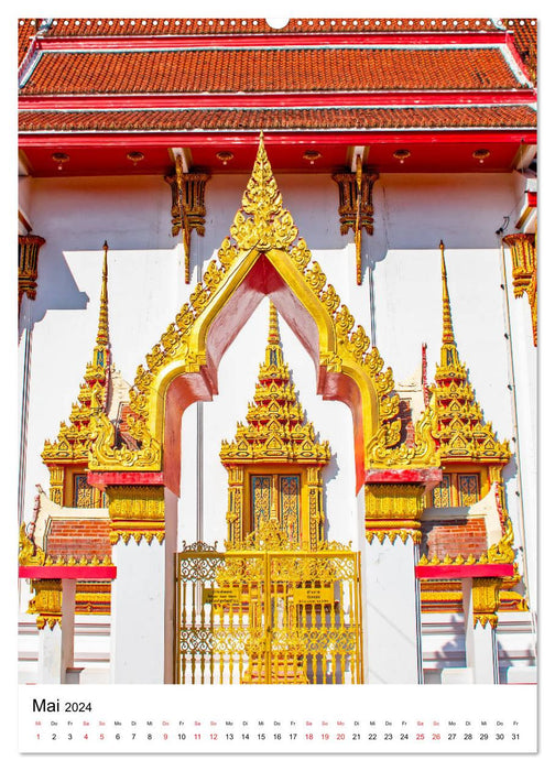 Wat Chalong - temple au charme très particulier (Calendrier mural CALVENDO Premium 2024) 