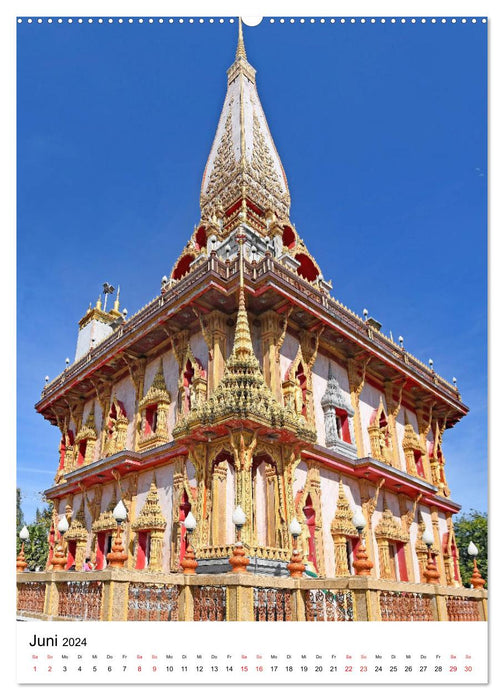 Wat Chalong - temple with a very special charm (CALVENDO Premium Wall Calendar 2024) 