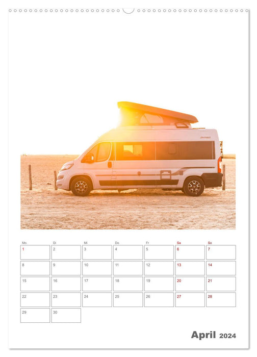 Un campeur rêve de vacances sur quatre roues (calendrier mural CALVENDO 2024) 