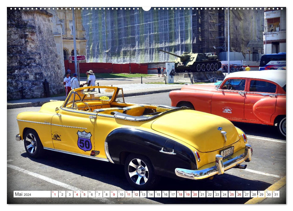 Best of Chevy DeLuxe - A dream convertible in Cuba (CALVENDO wall calendar 2024) 