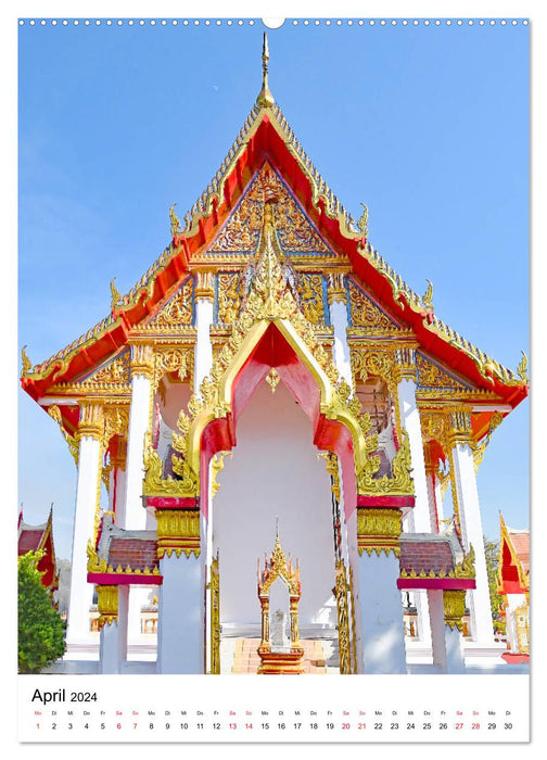 Wat Chalong - Tempel mit ganz speziellem Charme (CALVENDO Wandkalender 2024)