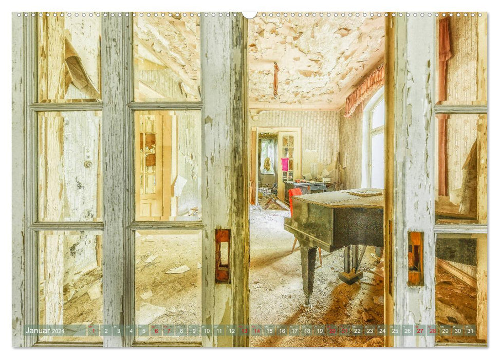 Windows and Doors in Lost Places (CALVENDO Wall Calendar 2024) 