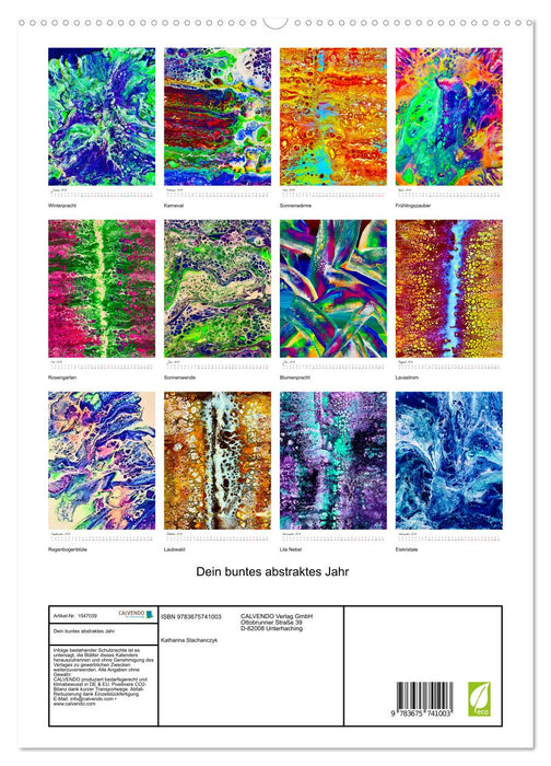 Your colorful abstract year (CALVENDO Premium Wall Calendar 2024) 