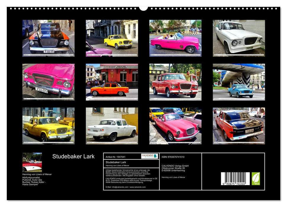 Studebaker Lark - Vorreiter der Kompaktwagen in den USA (CALVENDO Premium Wandkalender 2024)