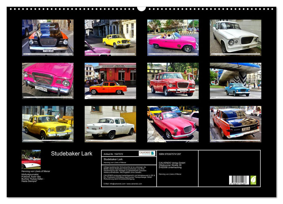 Studebaker Lark - pionnier des voitures compactes aux USA (calendrier mural CALVENDO 2024) 