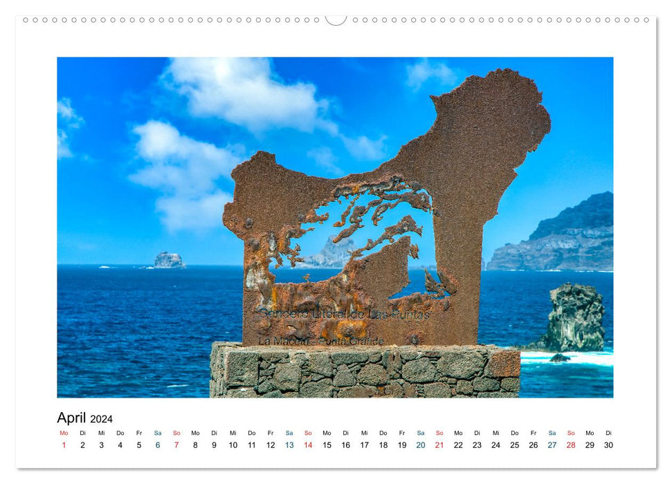 El Hierro - L'île avec tous les sens (Calvendo Premium Wall Calendar 2024) 