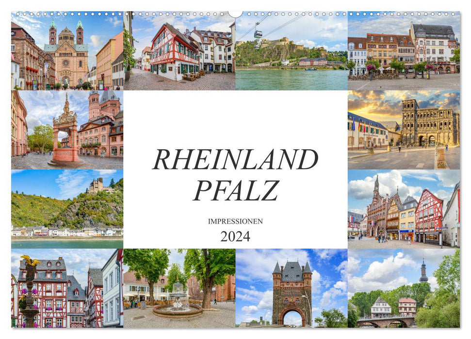 Rheinland Pfalz Impressionen (CALVENDO Wandkalender 2024)