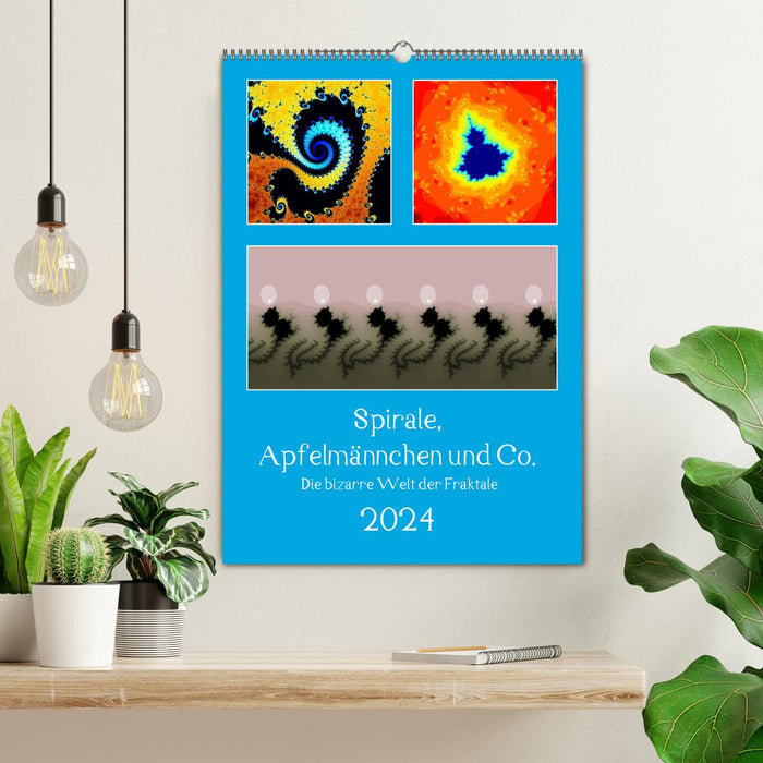 Spirale, Apfelmännchen und Co. - Die bizarre Welt der Fraktale (CALVENDO Wandkalender 2024)