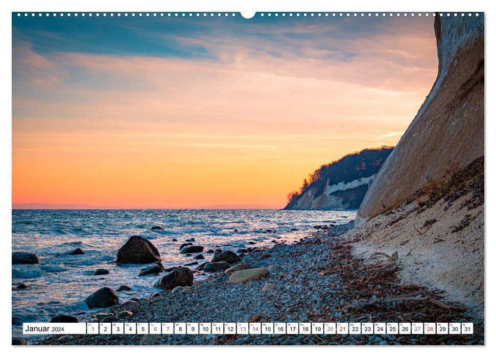 Île de Rügen – Des côtes pour rêver (Calvendo Premium Wall Calendar 2024) 