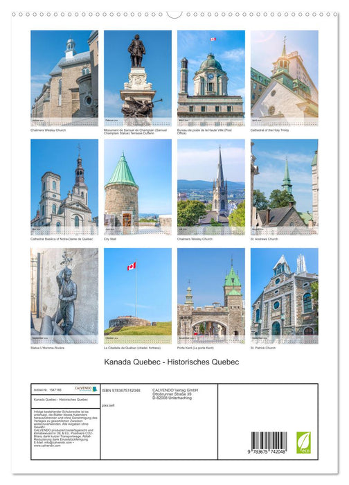 Canada Quebec - Historic Quebec (CALVENDO Premium Wall Calendar 2024) 